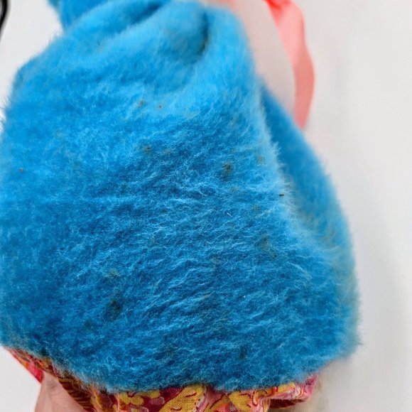 Union Gas Genie Mascot Plush Doll Light Blue Pajama Bag Vintage Pixie Wings Rubb - Picture 8 of 12